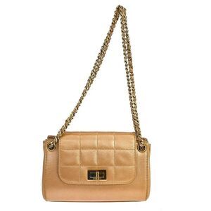 Chanel Mademoiselle Lambskin Brown Leather Shoulder Bag Bag
